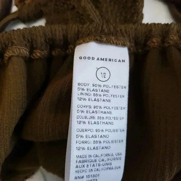 Good American sz 1-2   Small- Medium Mocha Always Fits Tiny Ties Bottom NEW - Picture 4 of 5